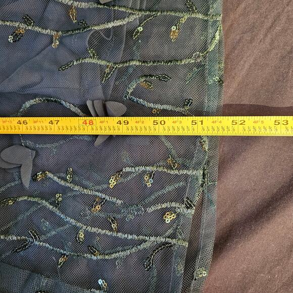 Dessy Collection Evergreen 3D Embroidered Off Shoulder Gown Size 2R NWT Fairy - Picture 9 of 9